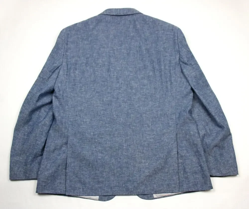 Tommy Hilfiger Conrad Sport Coat Mens 48 R Light Blue Linen Modern Fit Blazer